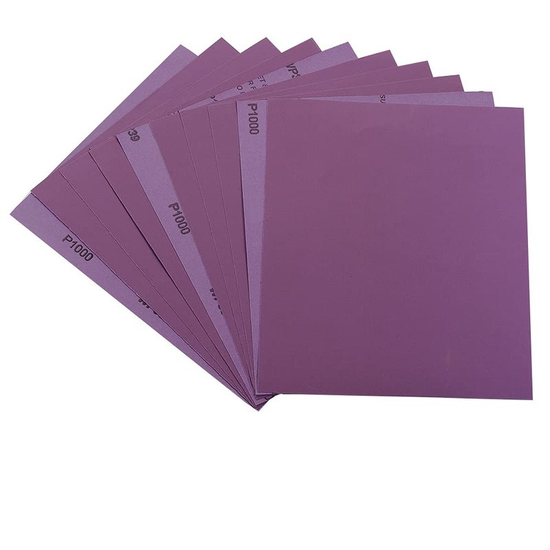 Arilier Sandpaper 1000 Grit, Wet Dry Sanding Sheets 9 x 11 Inch, Advanced White Fused Alumina Abrasive Sander Paper for Wood Furniture Finishing, Metal Sanding, Automotive Polishing,12-Sheets - Image 1